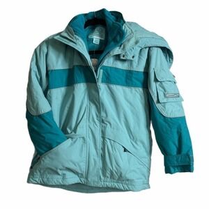 NWT The Childrens Place  3-in-1 Jacket Teal Aqua Thermolite Plus Large 10/12